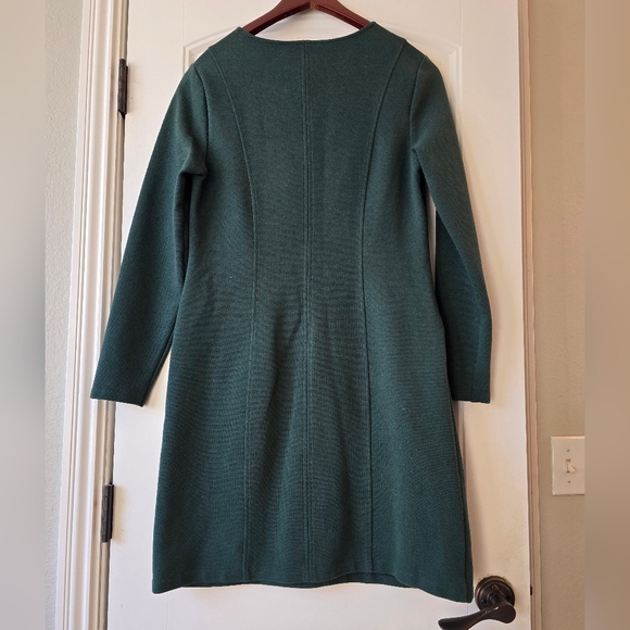 Boden Ellen Ottoman Dress Pine Green Textured Knit Pockets US 10R - Picture 6 of 14